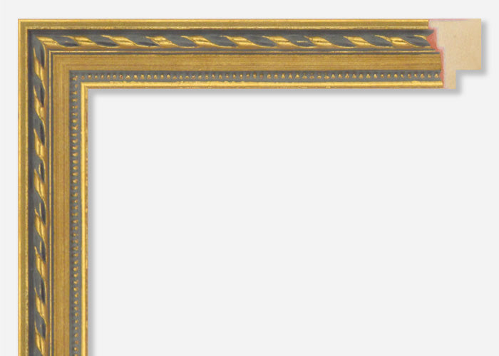 CustomPictureFrames.com 46x24 Frame Gold Real Wood Picture Frame Width 2.25 Inches | Interior Frame Depth 0.5 Inches | Bridger Gold Traditional Photo
