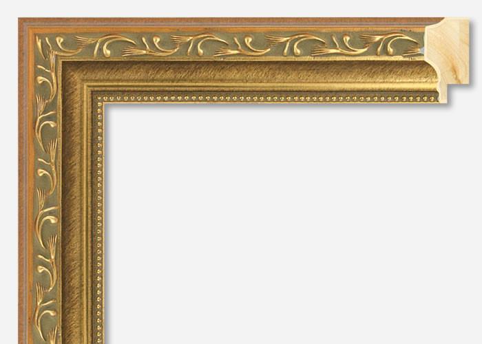 CustomPictureFrames.com 30x40 Royal Brown and Gold Real Wood Picture Frame Width 3 Inches | Interior Frame Depth 0.5 Inches | Faxon Traditional Photo